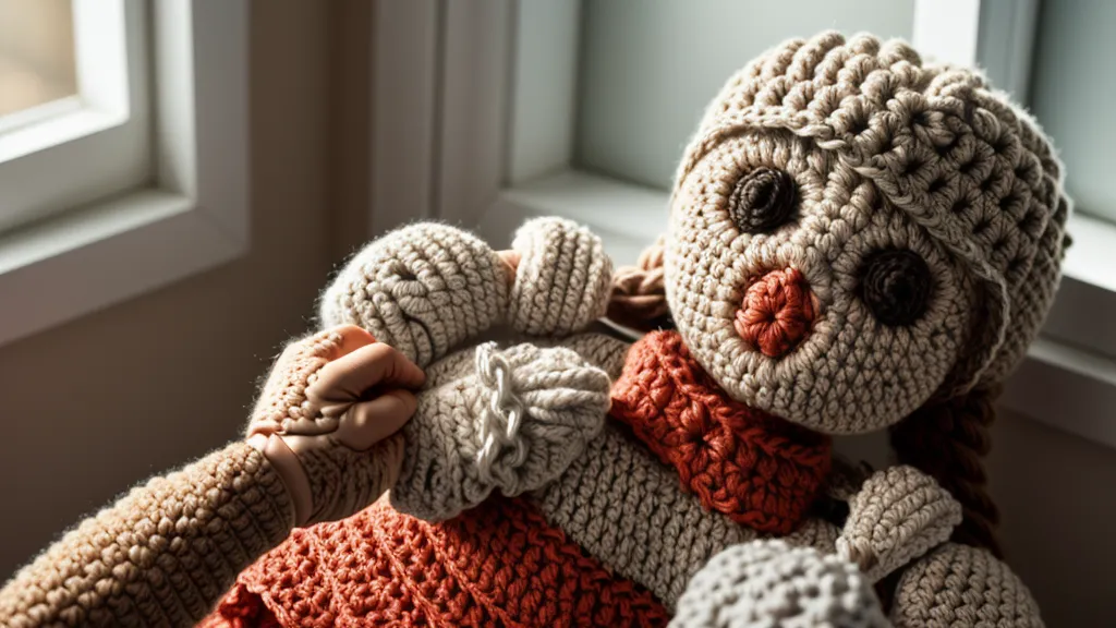 Hilvanado con hilo de contraste, técnica manual para centrar piezas de amigurumi antes de coser en firme