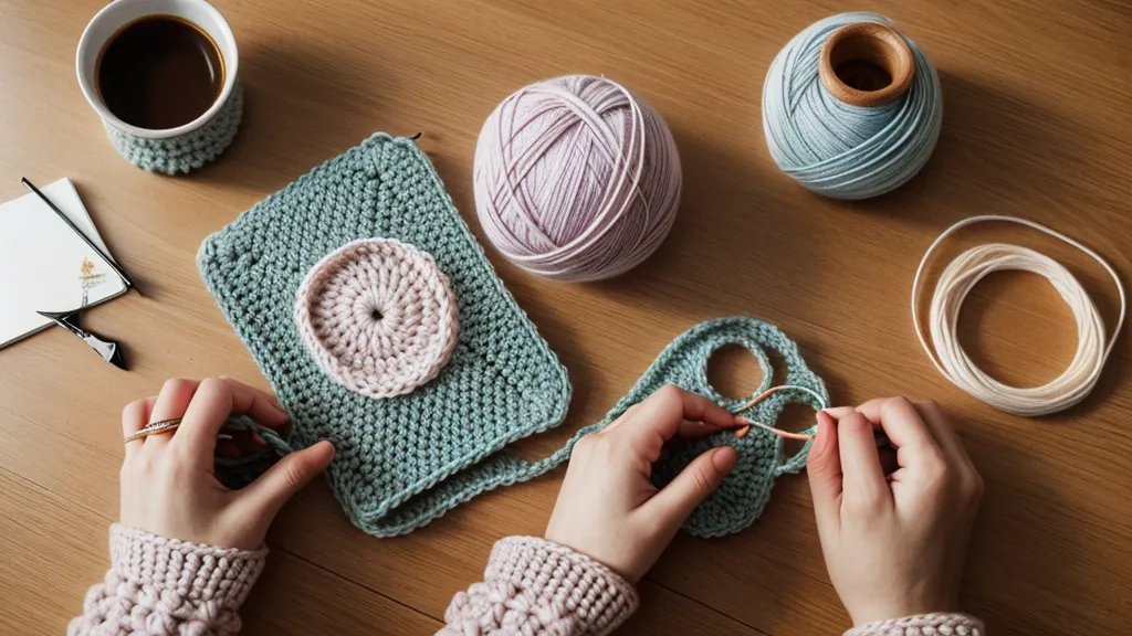 Detalle de las aberturas de ventilación en una caja de cartón reciclada para conservar lanas de crochet