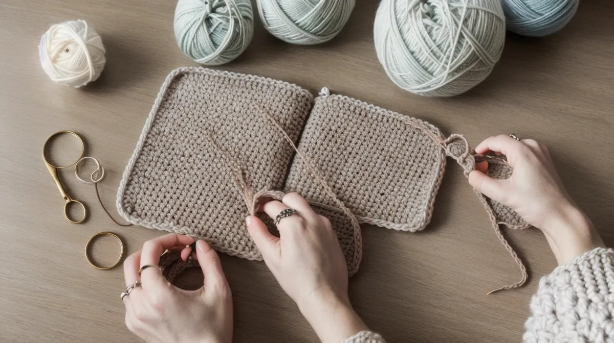 Técnica de relleno textil para amigurumis firmes y sin bultos, vista general de la pieza terminada sobre la mesa de trabajo.