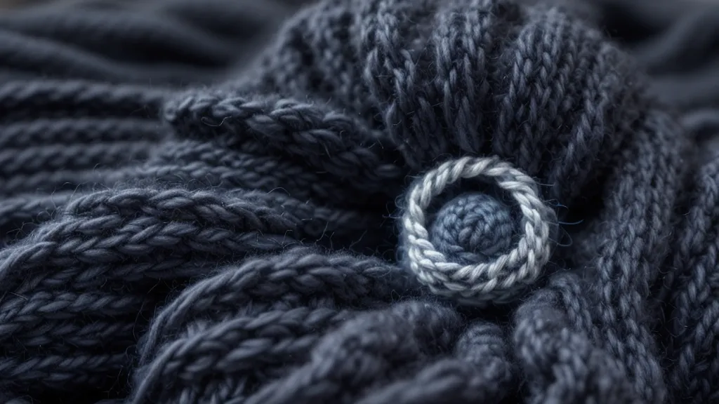 Detalle de fibras de relleno enganchadas en los puntos oscuros de un amigurumi al cerrar la última vuelta, un problema común entre aficionadas al crochet.