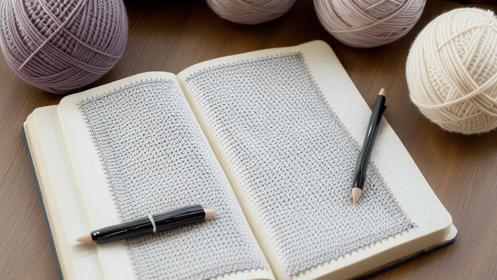 Cuaderno con el conteo de puntos de una vuelta junto a un amigurumi ya rellenado y cerrado