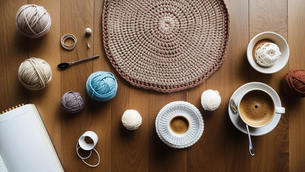Pila de patrones de crochet impresos en papel A4 antes de la purga, sobre una estantería de libros de casa