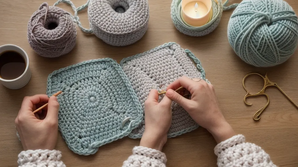 Amigurumi tejido con punto tradicional en V mostrando el relleno blanco entre puntos abiertos