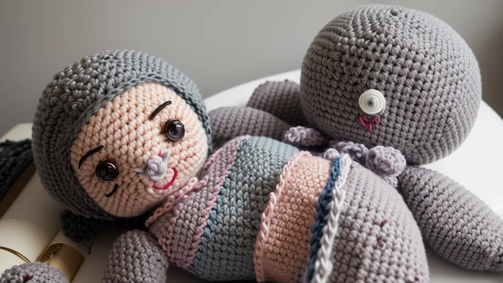 Muñeca amigurumi con piernas rígidas tejida en punto en X, sin la caída del punto tradicional