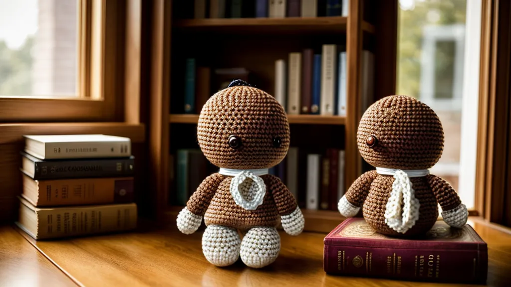 Amigurumi terminado con acabado profesional y cuello firme, descansando en una estantería de manualidades en Granada